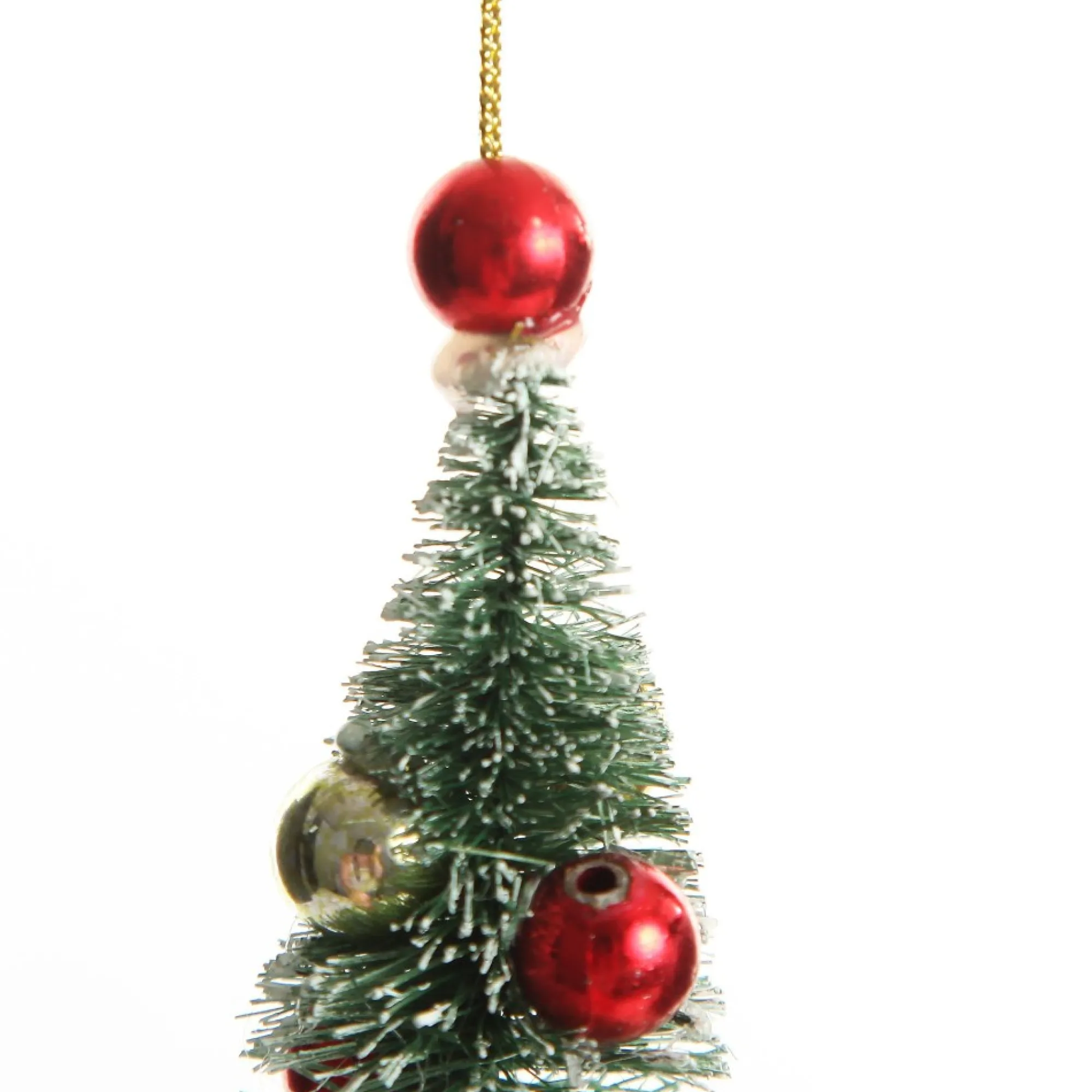 Red Vintage Glass Christmas Finial with Tree Cheap