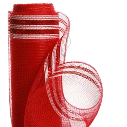 Red with White Edge Decomesh Roll Best Sale