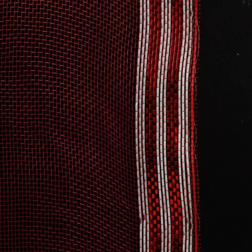 Red with White Edge Decomesh Roll Best Sale