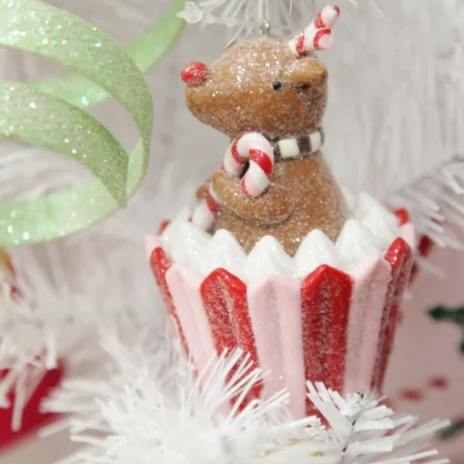 Reindeer Cupcake Christmas Tree Decoration Hot