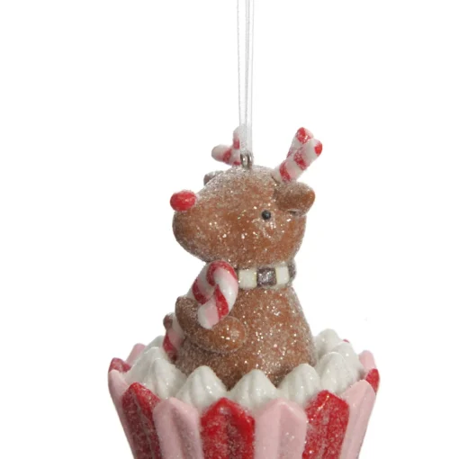 Reindeer Cupcake Christmas Tree Decoration Hot