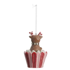 Reindeer Cupcake Christmas Tree Decoration Hot