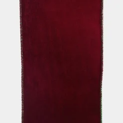 Reversible Dark Red Velvet and Green Satin Wired Christmas Ribbon Garland Store