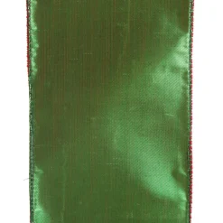 Reversible Dark Red Velvet and Green Satin Wired Christmas Ribbon Garland Store