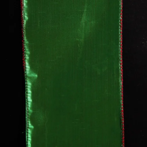 Reversible Dark Red Velvet and Green Satin Wired Christmas Ribbon Garland Store
