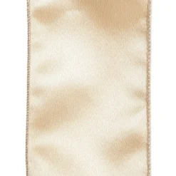Reversible Ivory Velvet and Satin Wired Christmas Ribbon Garland Outlet