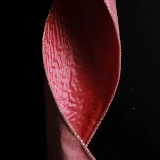 Reversible Pink Velour and Satin Wired Christmas Ribbon Garland Flash Sale