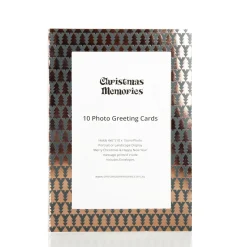 Rose Gold Christmas Tree - Photo Greeting Cards 10 Pack Flash Sale