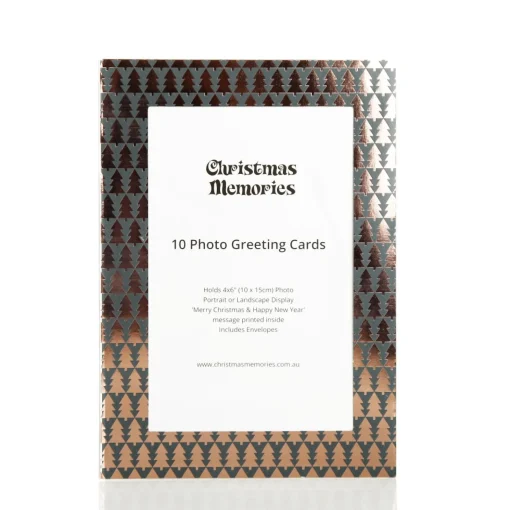 Rose Gold Christmas Tree - Photo Greeting Cards 10 Pack Flash Sale