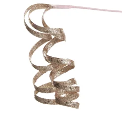 Rose Gold Glitter Curly Ribbon Christmas Pick Sale