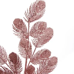 Rose Gold Glitter Feathers with Butterfly Spray Pick Outlet