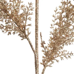 Rose Gold Glitter Leaf Spray Clearance