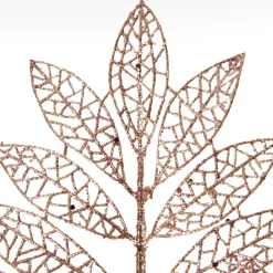 Rose Gold Glitter Mesh Leaf Spray Best Sale