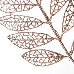 Rose Gold Glitter Mesh Leaf Spray Best Sale