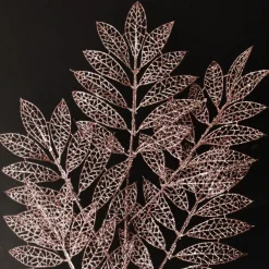 Rose Gold Glitter Mesh Leaf Spray Best Sale