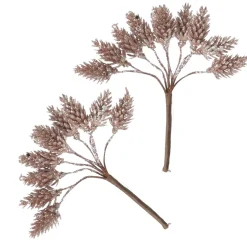 Rose Gold Glitter Pinecone Clusters - Set of 2 Outlet