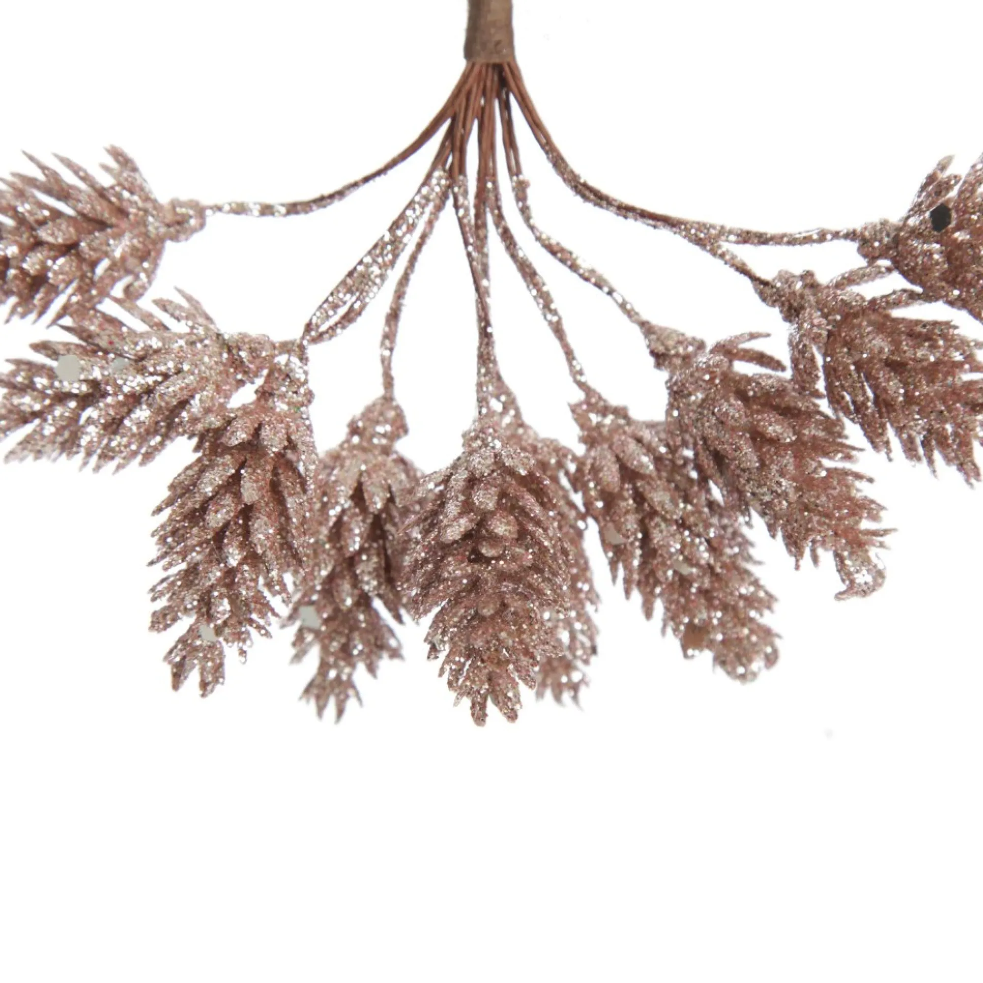 Rose Gold Glitter Pinecone Clusters - Set of 2 Outlet