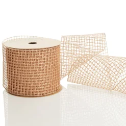 Rose Gold Mesh Wired Christmas RIbbon Garland Fashion