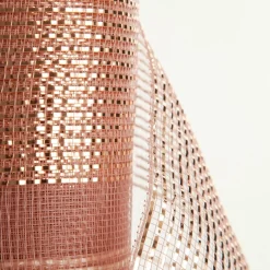 Rose Gold Metallic Stripe Decomesh Roll New