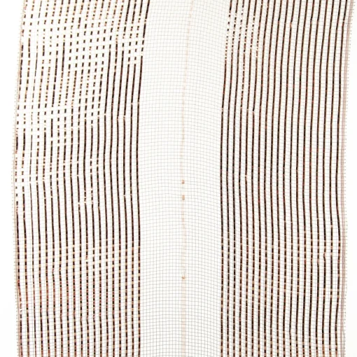 Rose Gold Metallic Stripe Decomesh Roll New