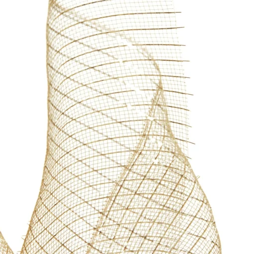 Rose Gold Metallic Thread Decomesh Roll Fashion