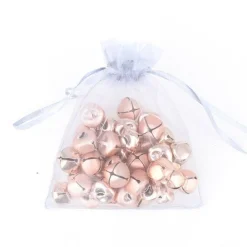 Rose Gold Mini Jingle Bell Decorations - Bag of 15 Discount