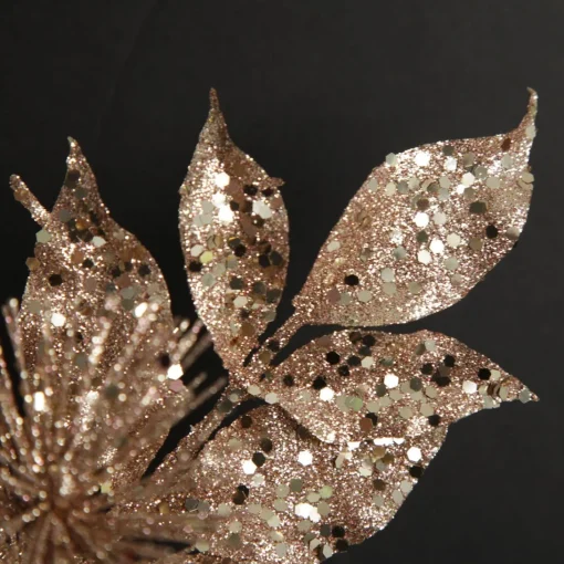Rose Gold Sequin Leaves and Spike Spray Online