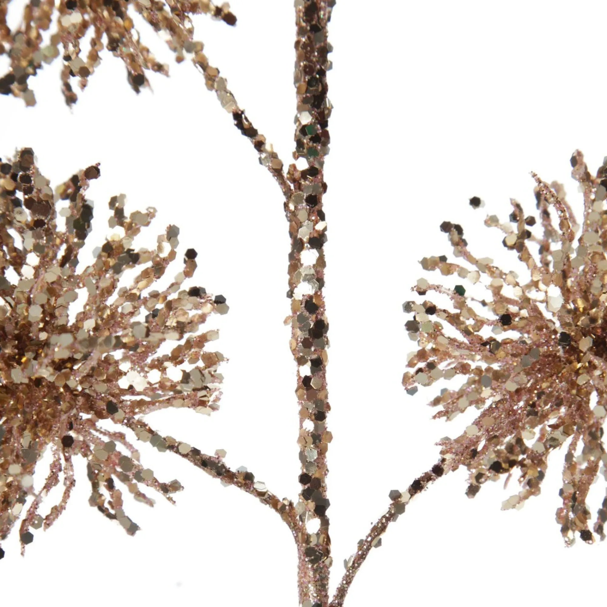 Rose Gold Sequin Puff Flower Spray Cheap