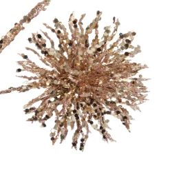 Rose Gold Sequin Puff Flower Spray Cheap