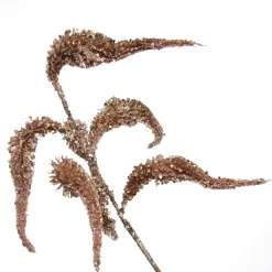 Rose Gold Sequin Spikey Leaf Spray Cheap
