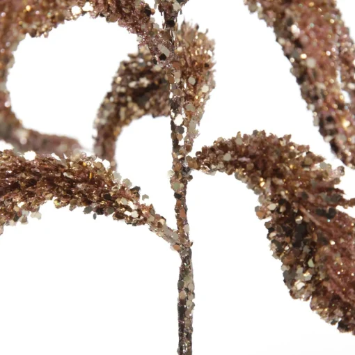 Rose Gold Sequin Spikey Leaf Spray Cheap