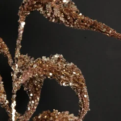 Rose Gold Sequin Spikey Leaf Spray Cheap