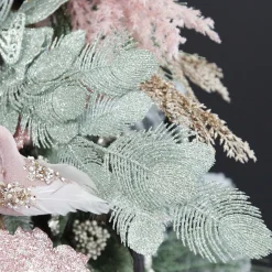 Sage Glitter Feathers with Butterfly Spray Pick Clearance