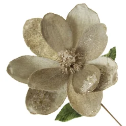 Sage Mixed Petal Magnolia Flower Stem with Beads Flash Sale