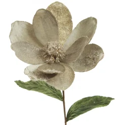 Sage Mixed Petal Magnolia Flower Stem with Beads Flash Sale