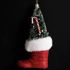 Santa Boot with Tree Hanging Decoration Cheap