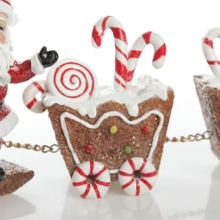 Santa in Gingerbread Train Christmas Ornament Best Sale