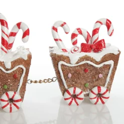 Santa in Gingerbread Train Christmas Ornament Best Sale