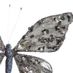 Shiny Blue Butterfly Clip with Sequin Embellishments Best