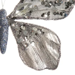 Shiny Blue Butterfly Clip with Sequin Embellishments Best