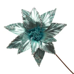 Shiny Blue Poinsettia Flower Stem Cheap