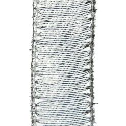 Silver & Grey Metallic Wired Ribbon Clearance