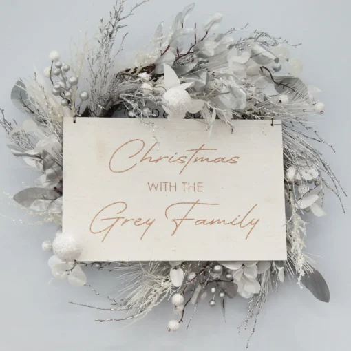 Silver and White Frost Christmas Wreath Fashion