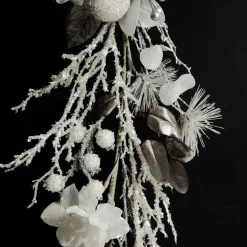Silver and White Frost Christmas Garland New