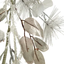 Silver and White Frost Christmas Garland New