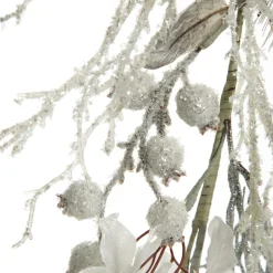 Silver and White Frost Christmas Garland New