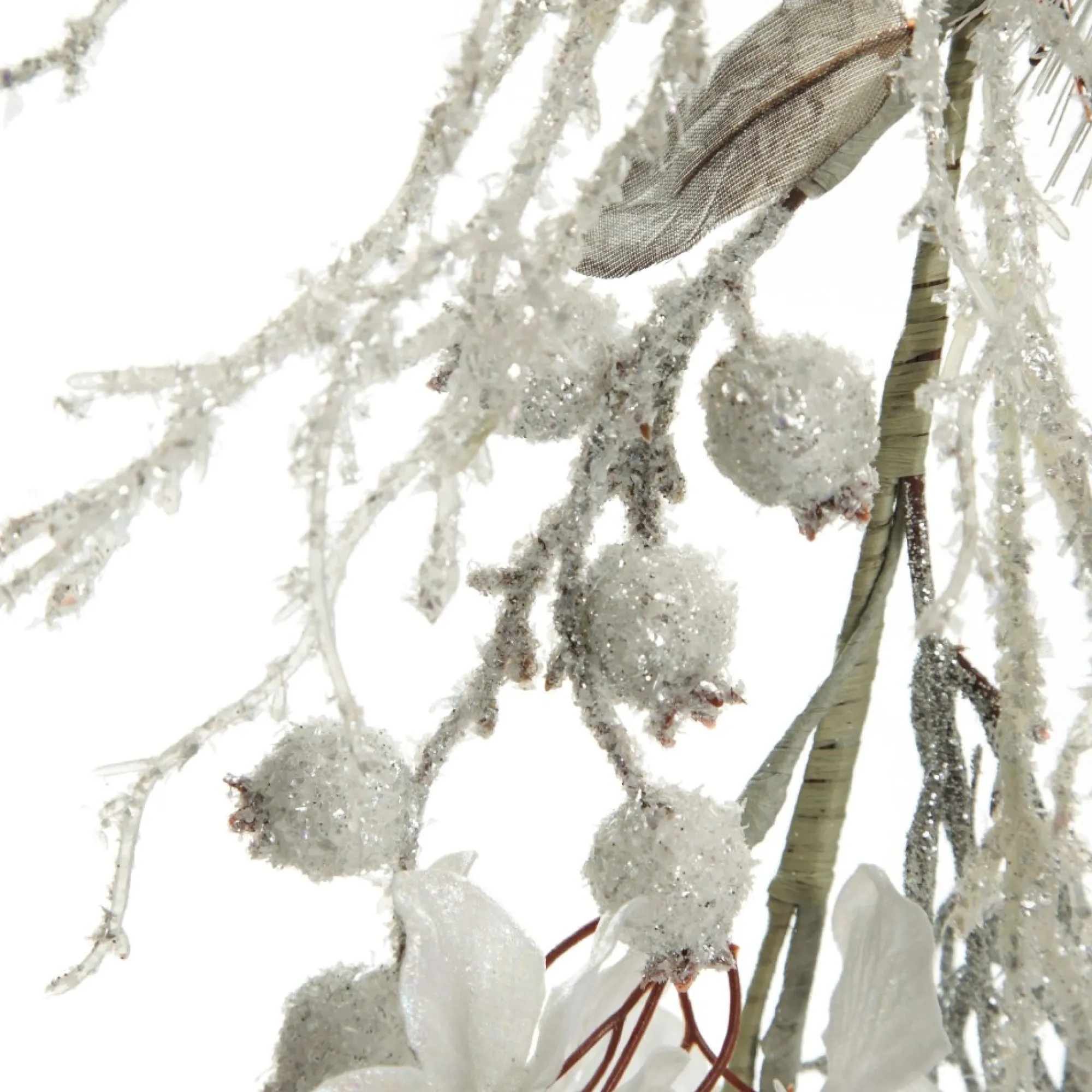 Silver and White Frost Christmas Garland New