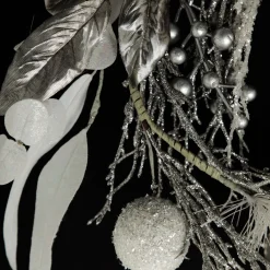 Silver and White Frost Christmas Garland New