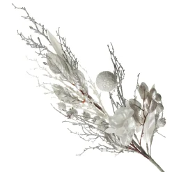 Silver and White Frost Christmas Spray Clearance