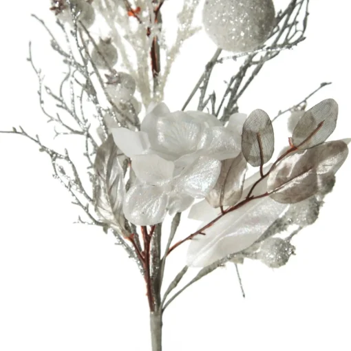 Silver and White Frost Christmas Spray Clearance